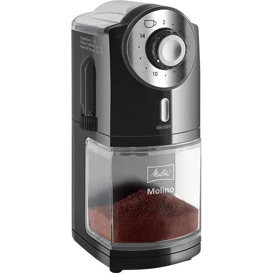 MELITTA MOLINO MŁYNEK ELEKTRYCZNY / CZARNY 1019-02 I CZERWONO-CZARNY 1019-02