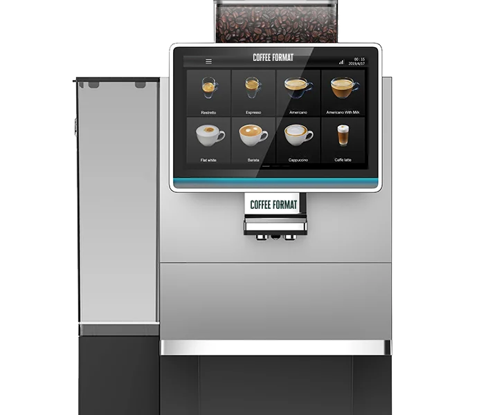 Coffee Format BREAK W8L — srebrny ekspres ze zbiornikiem wody z boku