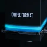 Coffee Format SEED — logo i niebieskie podświetlenie frontu
