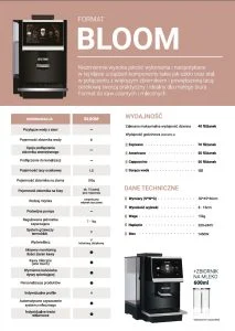 Karta katalogowa Coffee Format BLOOM — pobierz PDF