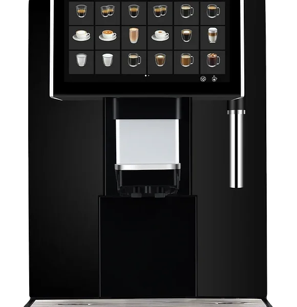 Coffee Format ZONE — czarny ekspres, widok z przodu