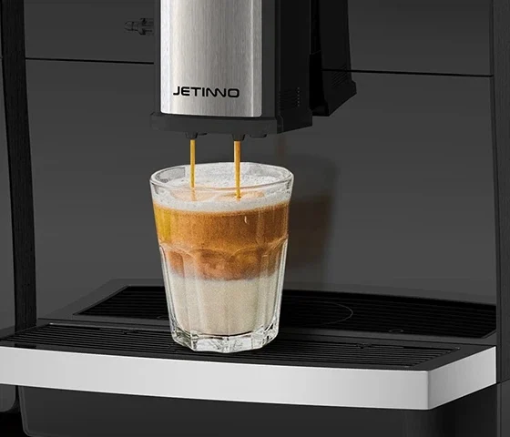 Jetinno JL15 — przygotowanie kawy mlecznej