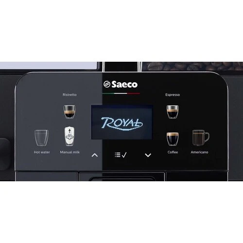 Saeco Royal Plus — wyświetlacz i wybór napojów